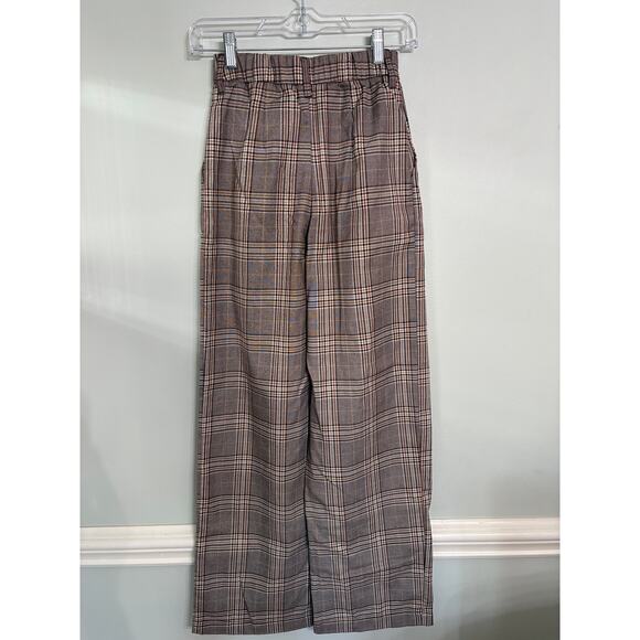 H&M Divided Women's Plaid High Waist Wide Leg Trousers - Picture 2 of 4